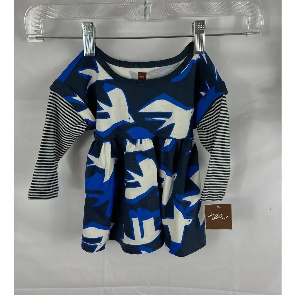 NWT tea patterned dress 3-6 months